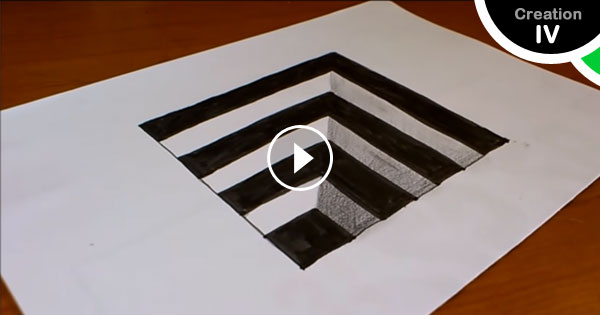 How To Draw A 3D Hole Optical Illusion