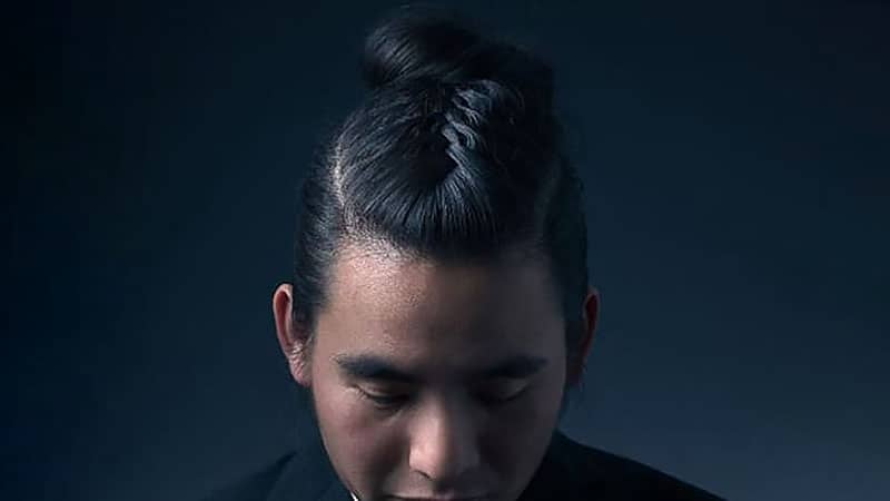 Man Bun with Simple Braid