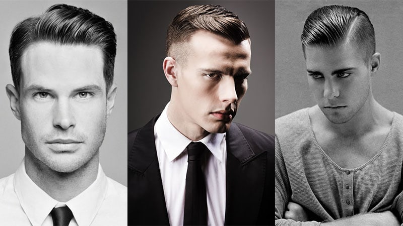 Short Slick Back Collage